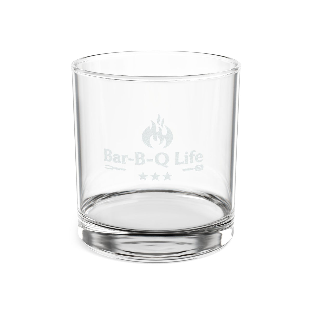 Bar-B-Q Life Engraved Whiskey Glass — 10.5oz Rocks Glass for BBQ Lovers