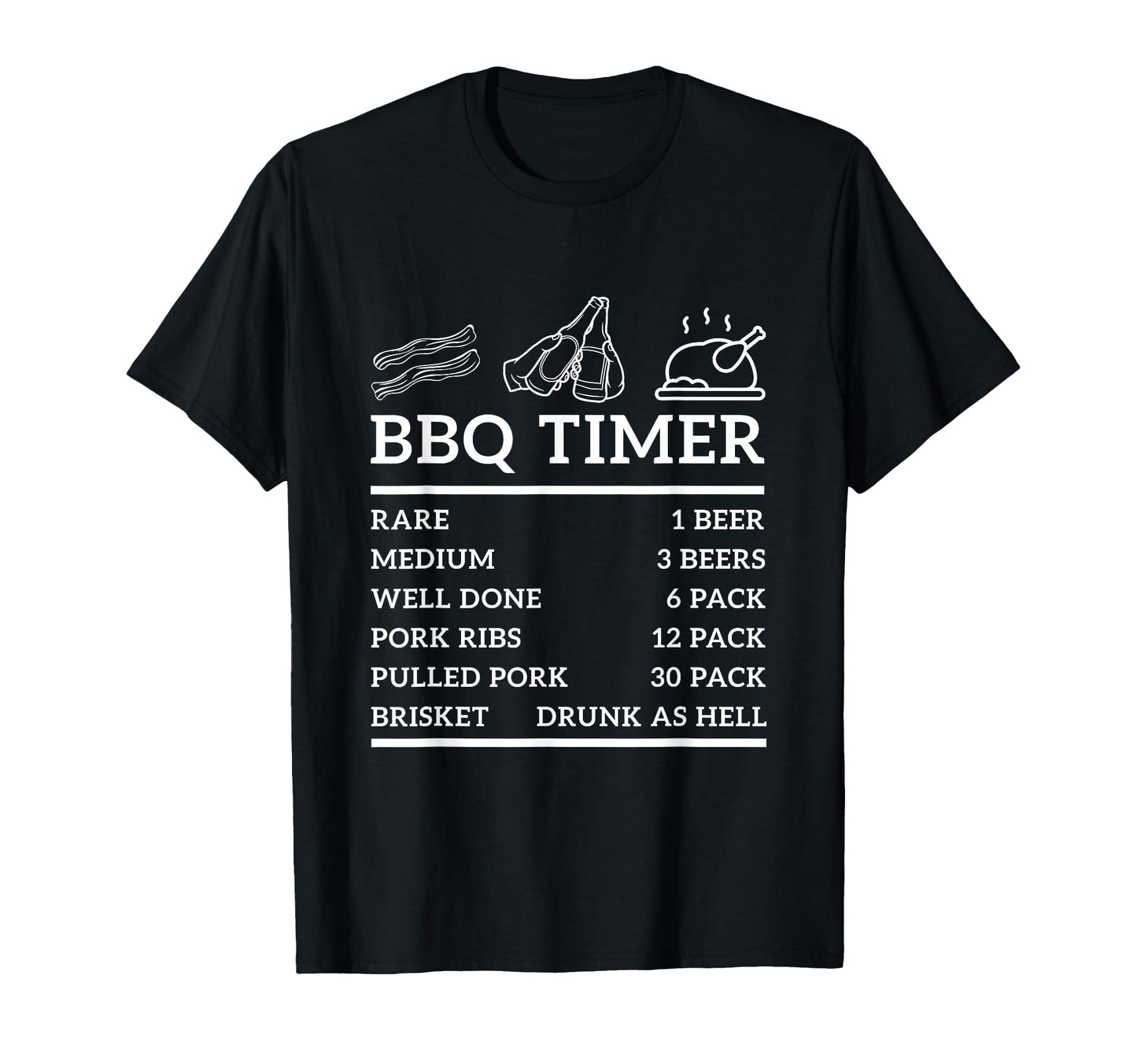 Funny Grill Saying BBQ Timer Bbq Beer Grill Dad Barbecue Fun T-Shirt