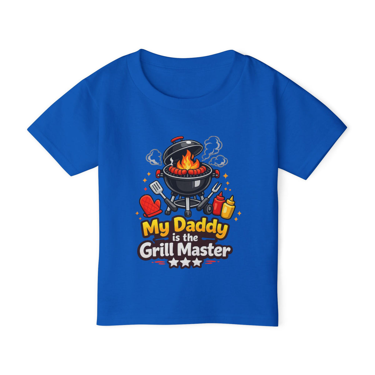 Toddler T-Shirt — "My Daddy is the Grill Master" BBQ Baby Tee