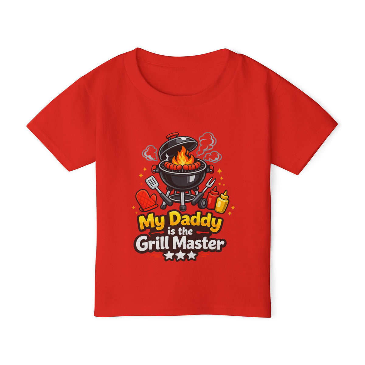 Toddler T-Shirt — "My Daddy is the Grill Master" BBQ Baby Tee