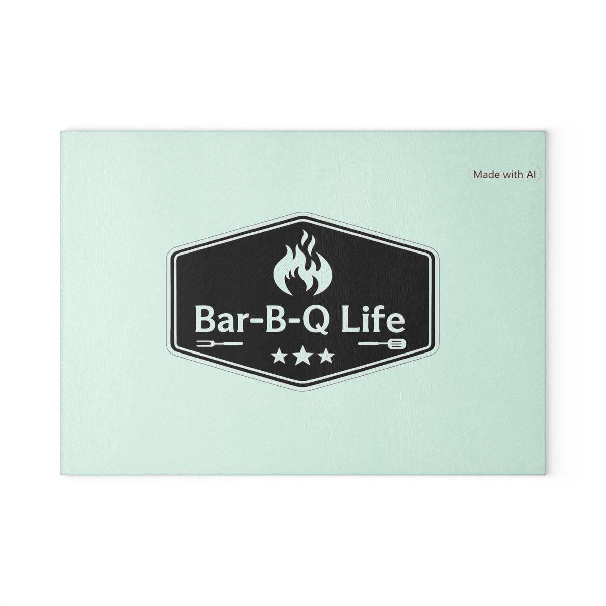 Bar-B-Q Life Glass Cutting Board – BBQ Grilling Kitchen Prep Board