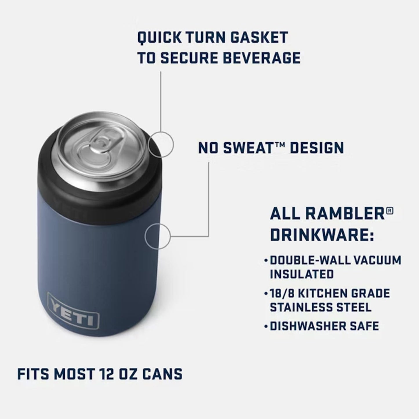 YETI Rambler 12 oz. Colster Can Insulator for Standard Size Cans, Ridgeline