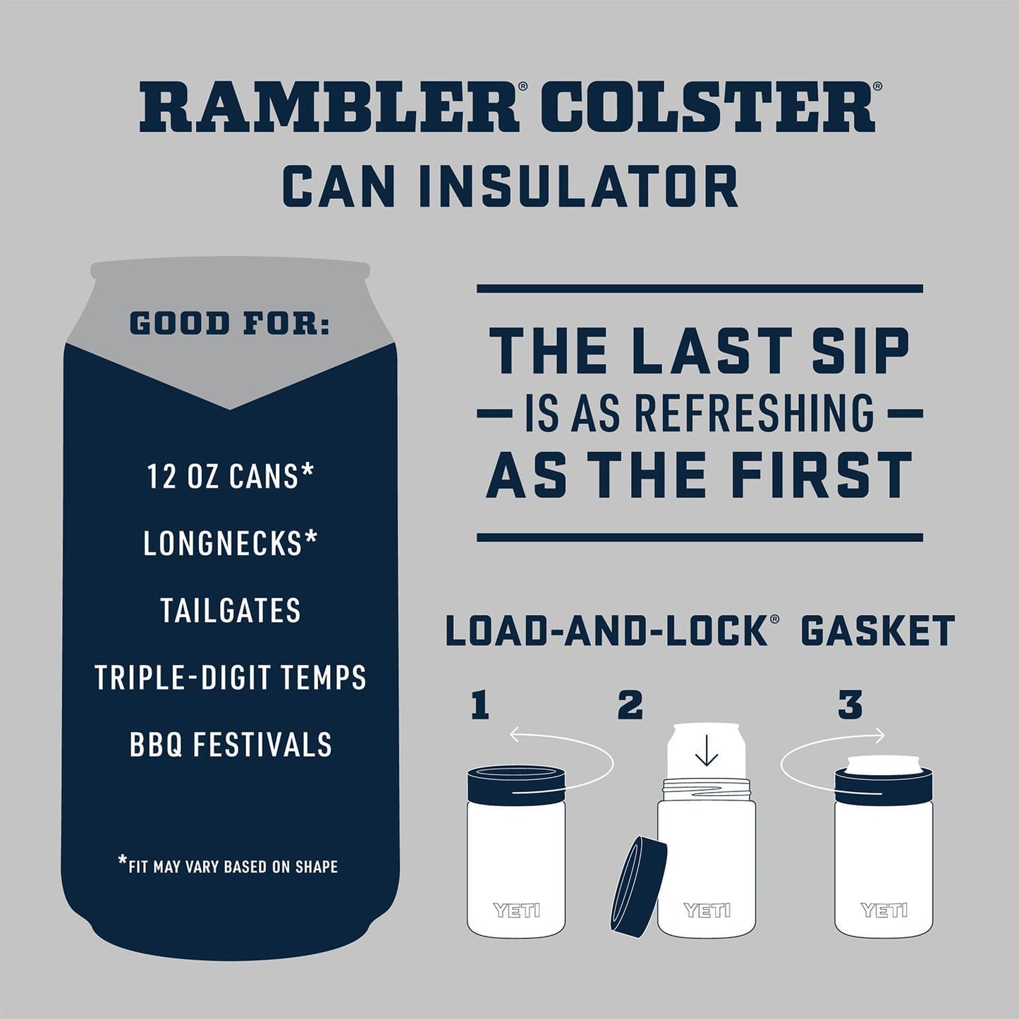 YETI Rambler 12 oz. Colster Can Insulator for Standard Size Cans, Ridgeline