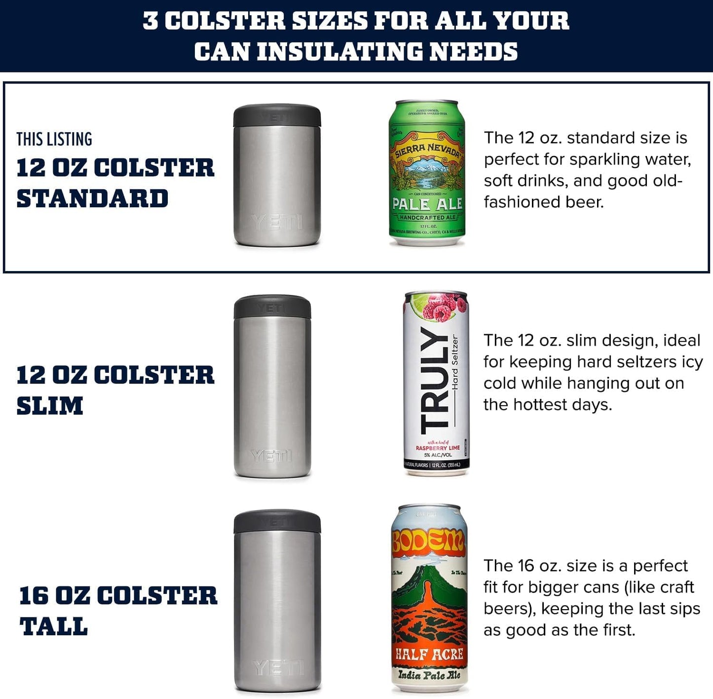 YETI Rambler 12 oz. Colster Can Insulator for Standard Size Cans, Ridgeline