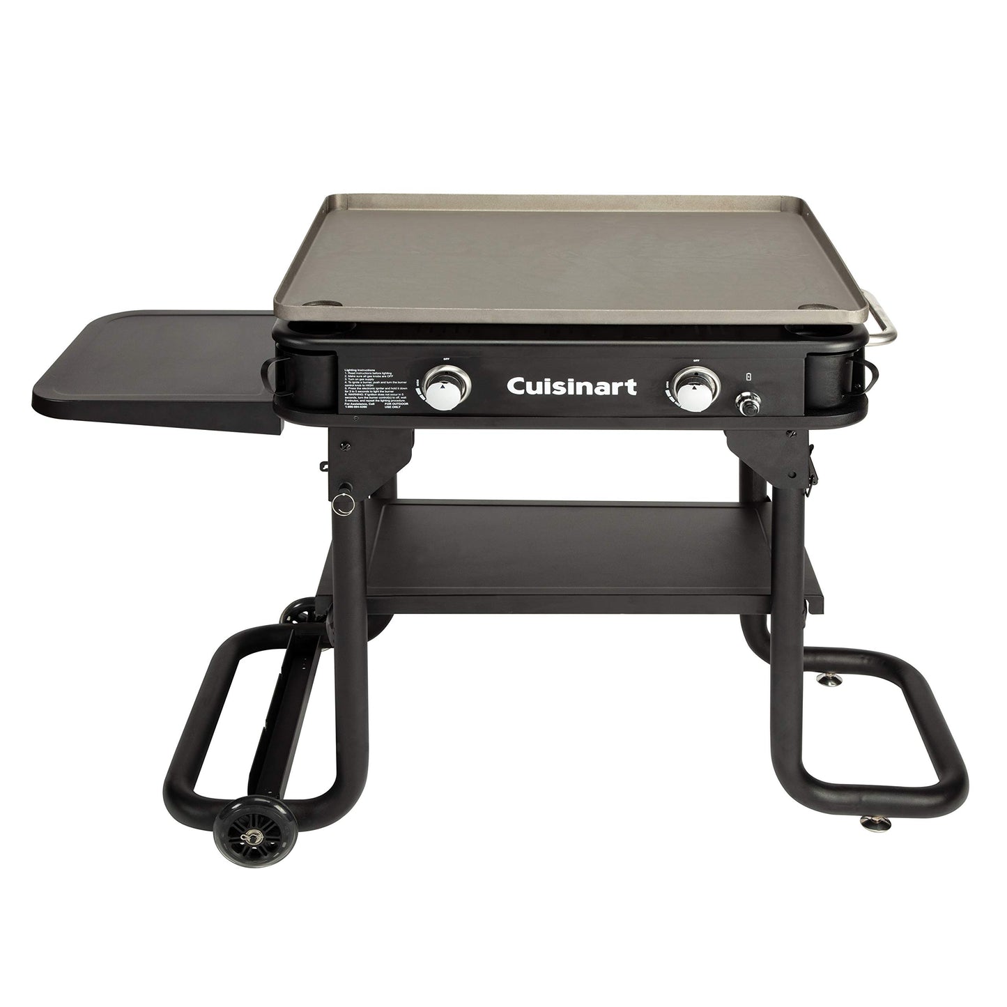 Cuisinart Flat Top Professional Quality Propane CGG-0028 28" Two Burner Gas Griddle and Cuisinart CGS-507 Griddle Kit, 7 Piece, Steel