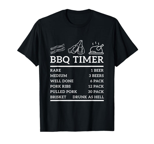 Funny Grill Saying BBQ Timer Bbq Beer Grill Dad Barbecue Fun T-Shirt