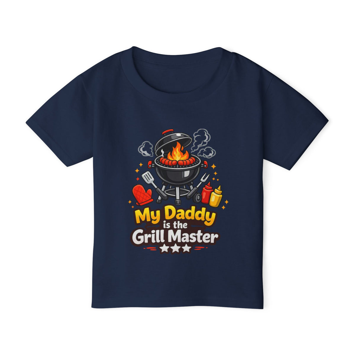 Toddler T-Shirt — "My Daddy is the Grill Master" BBQ Baby Tee