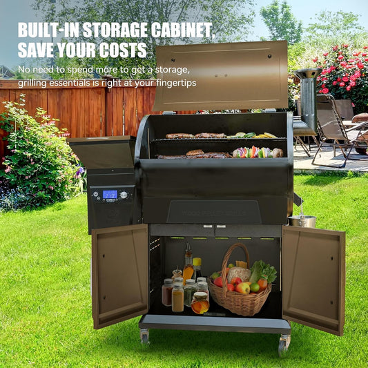 Z GRILLS 2026 Electric Pellet Smoker & Grill – 700 sq. in. 8‑in‑1 BBQ with Z‑Ultra PID 3.0 Control, Dual Meat Probes, 28‑Hour Hopper, Insulated Base & Hopper Cleanout (Bronze, VC‑700D6)