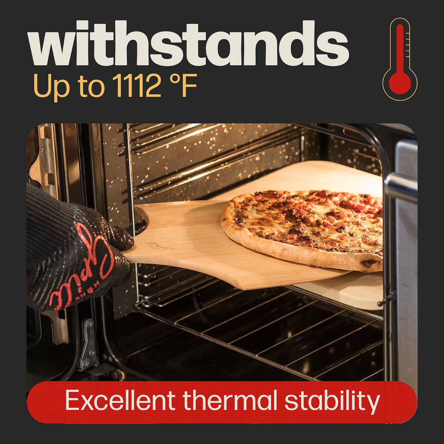 Hans Grill Rectangular Pizza Stone, 15 x 12 Inch Cordierite Stone with Peel
