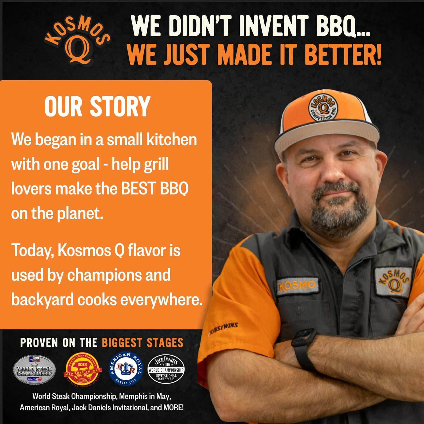 Kosmos Q BBQ Pitmaster Gift Set for Men, Gift for Him, 8 Flavor BBQ Sauce & Dry Rub Sampler Pack for Chicken, Steak, Turkey, Pork, Brisket & More, Grilling & Smoking Gift Basket