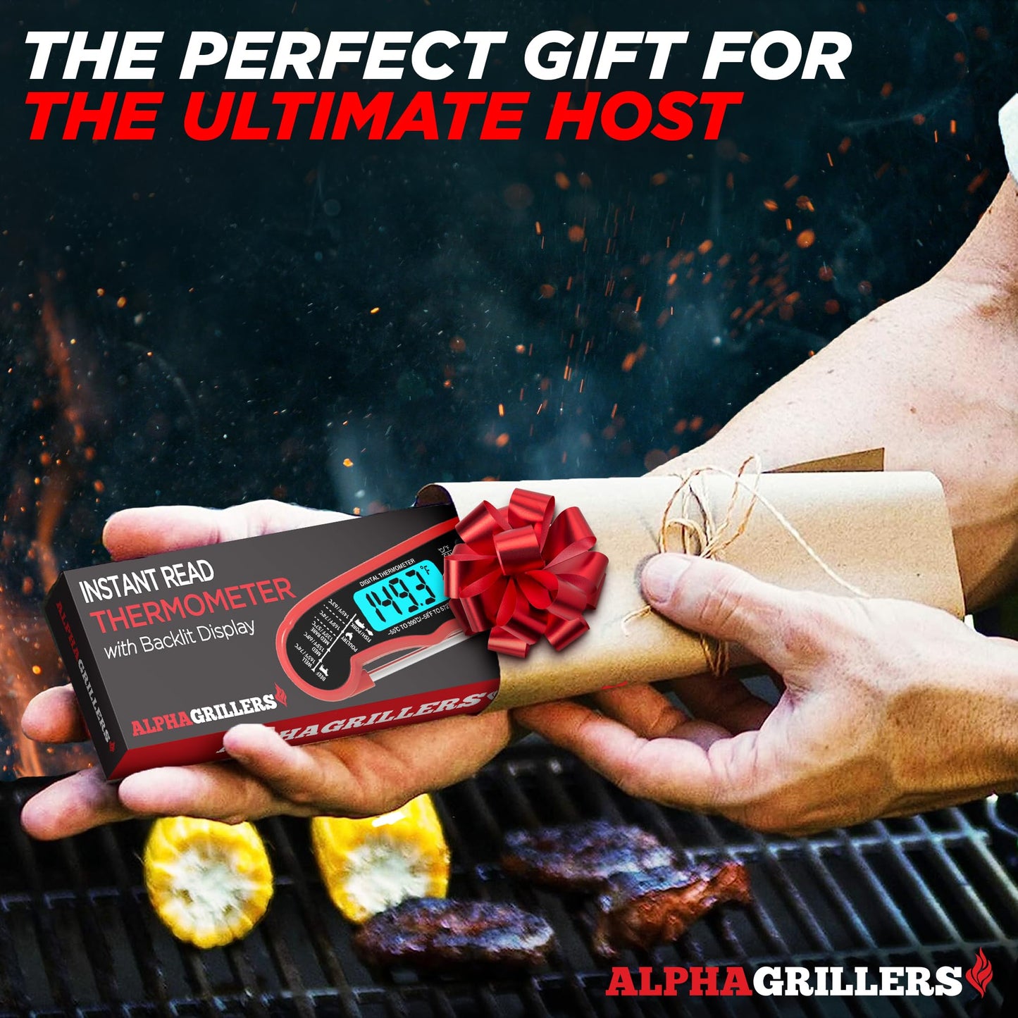 Alpha Grillers Instant Read Meat Thermometer Digital, Cooking, Food, Grill