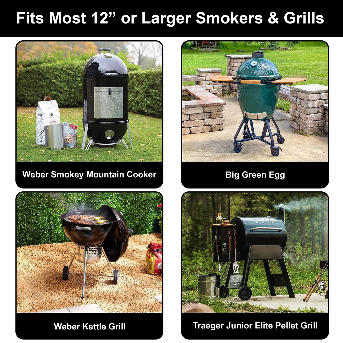 Sorbus® Non-Stick Rib Rack - Porcelain Coated Steel Roasting Stand – Holds 4 Rib Racks for Grilling & Barbecuing - Perfect BBQ Accessories for Smoker and Grill - Durable and Convenient Design (Black)