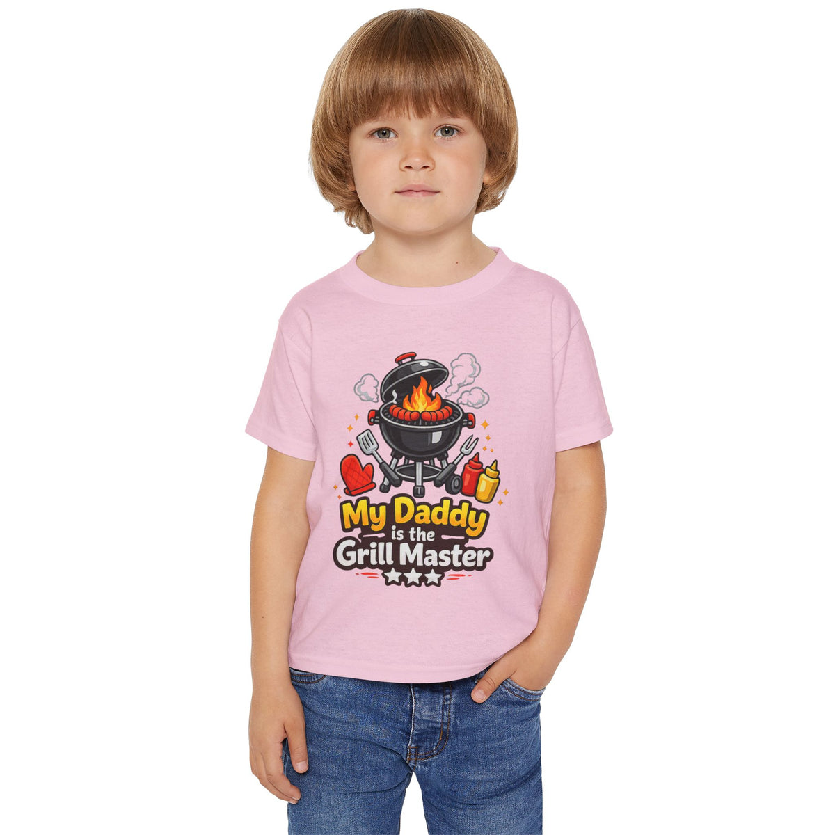 Toddler T-Shirt — "My Daddy is the Grill Master" BBQ Baby Tee