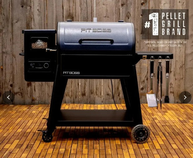 Pit Boss Navigator 850 WiFi & Bluetooth Pellet Grill & Smoker – 932 sq. in. Cooking Space, Flame Broiler™, 30 lb Hopper, Dual Meat Probes & Fan‑Forced Convection (PB850M)