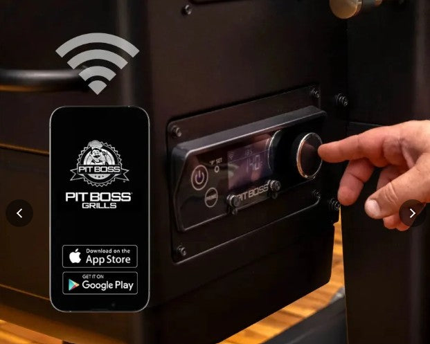 Pit Boss Navigator 850 WiFi & Bluetooth Pellet Grill & Smoker – 932 sq. in. Cooking Space, Flame Broiler™, 30 lb Hopper, Dual Meat Probes & Fan‑Forced Convection (PB850M)